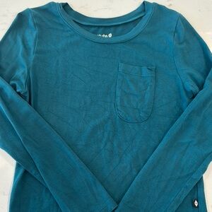 Kyte Baby Teal Long Sleeve Shirt with Pocket